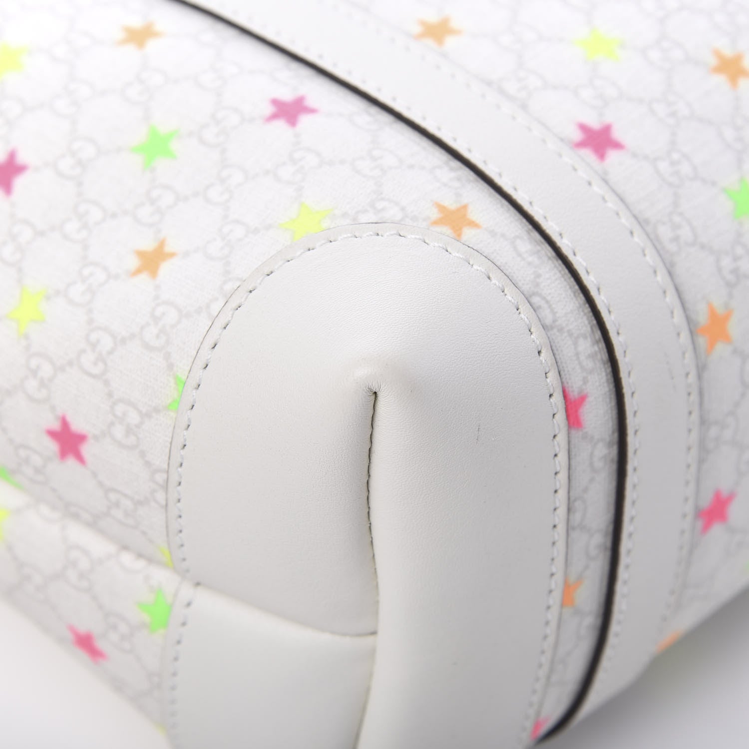 Gucci GG Supreme Monogram Stars Childrens Tote White 11 of 13