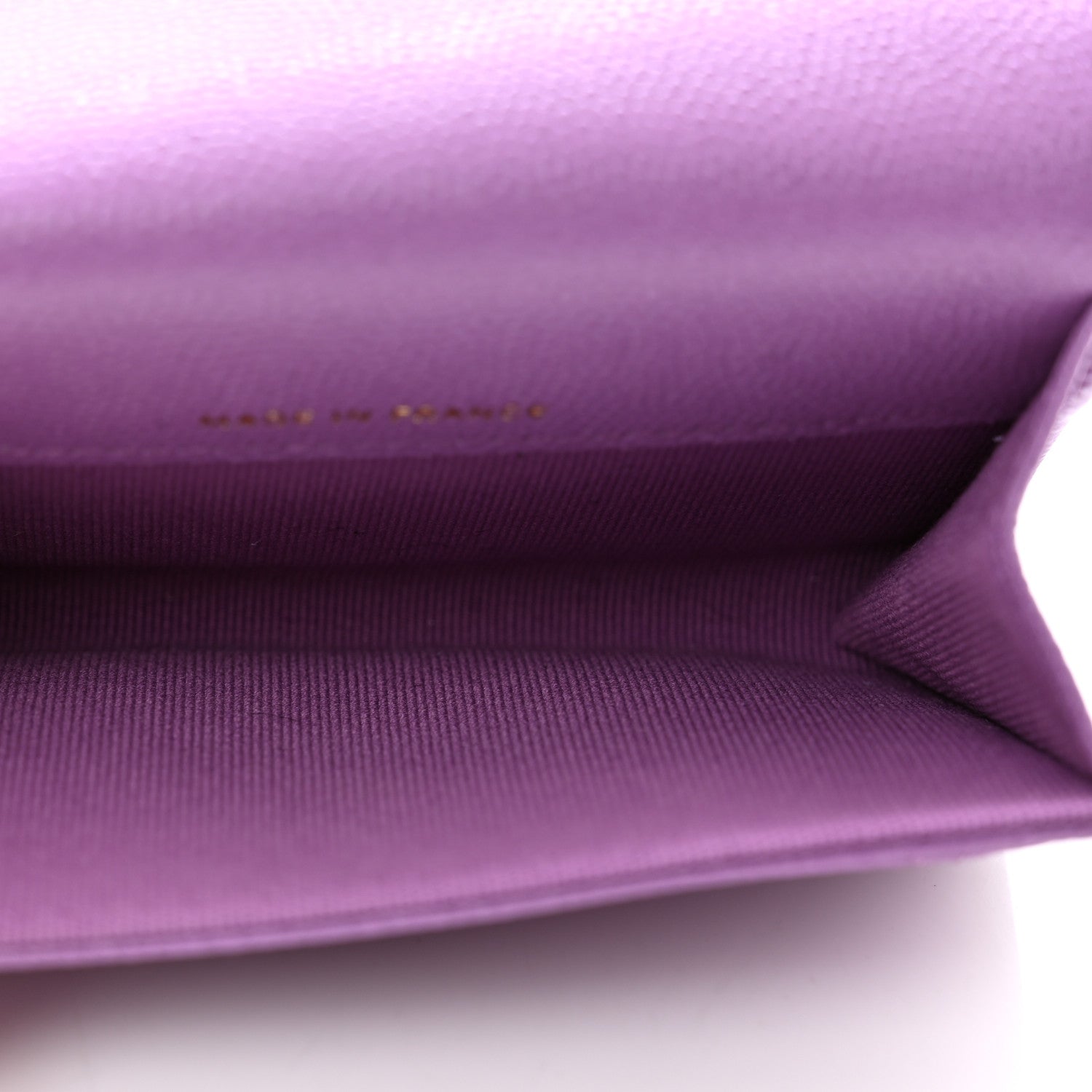 Chanel Caviar Quilted Flap Card Holder Wallet Purple 5 of 10