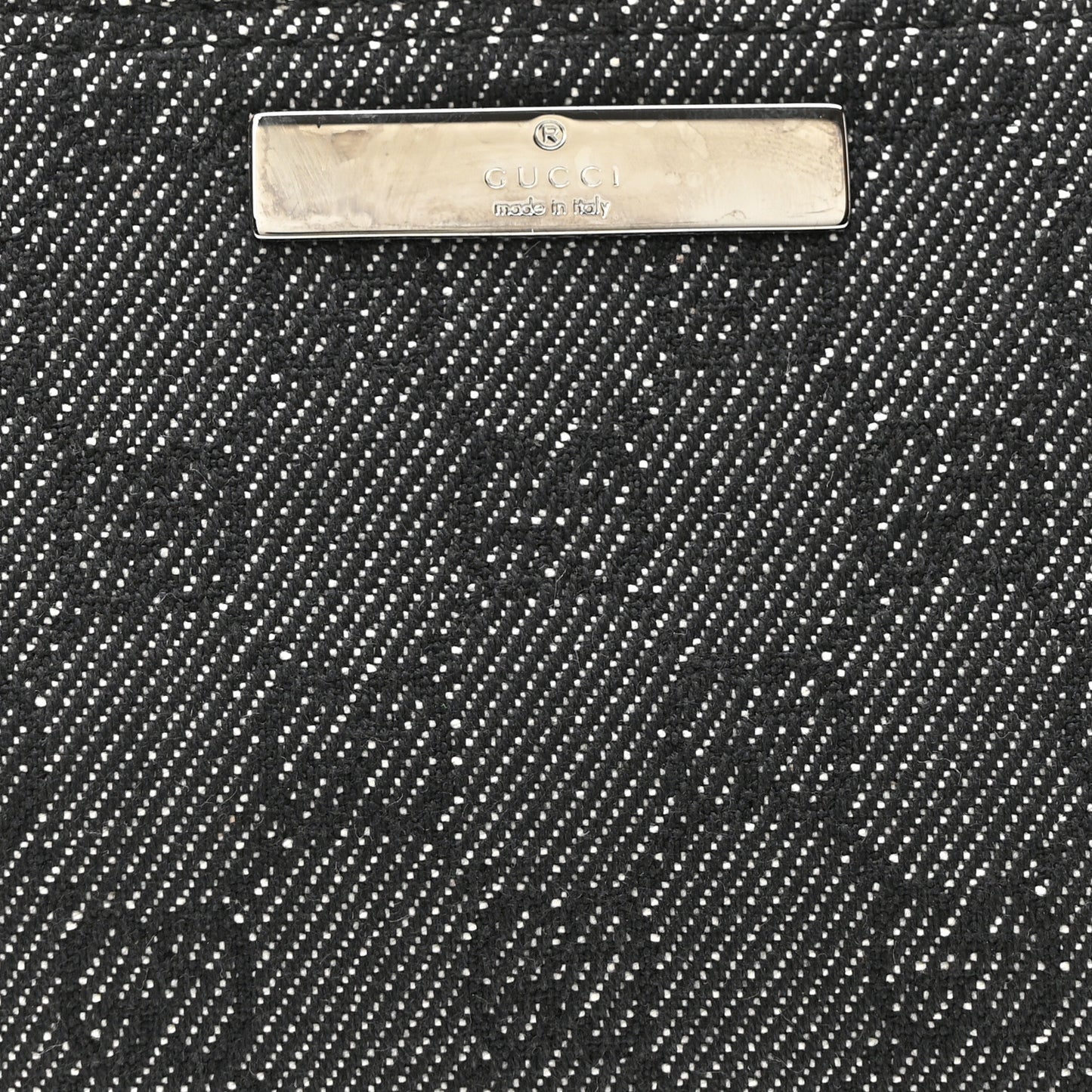 Denim Monogram Boat Pochette Black