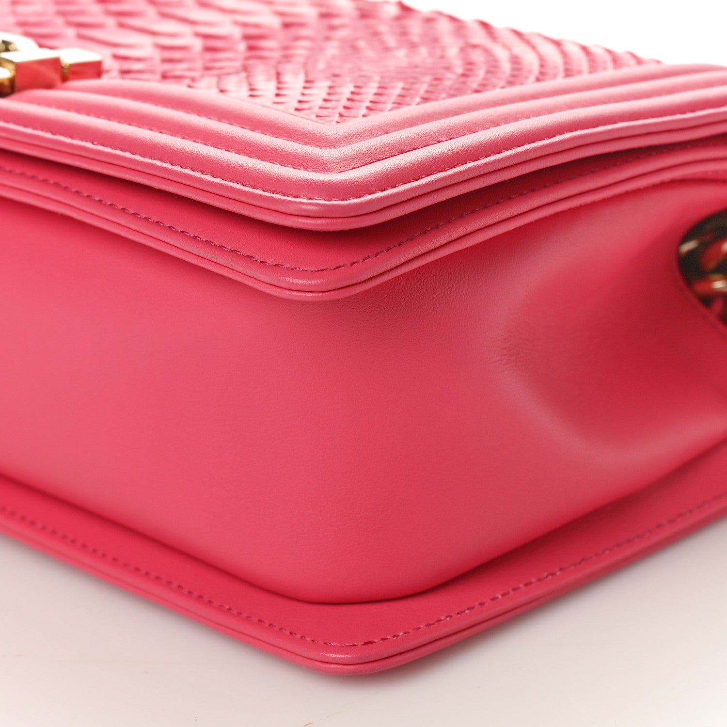 Chanel Snakeskin Medium Boy Flap Pink 10 of 10