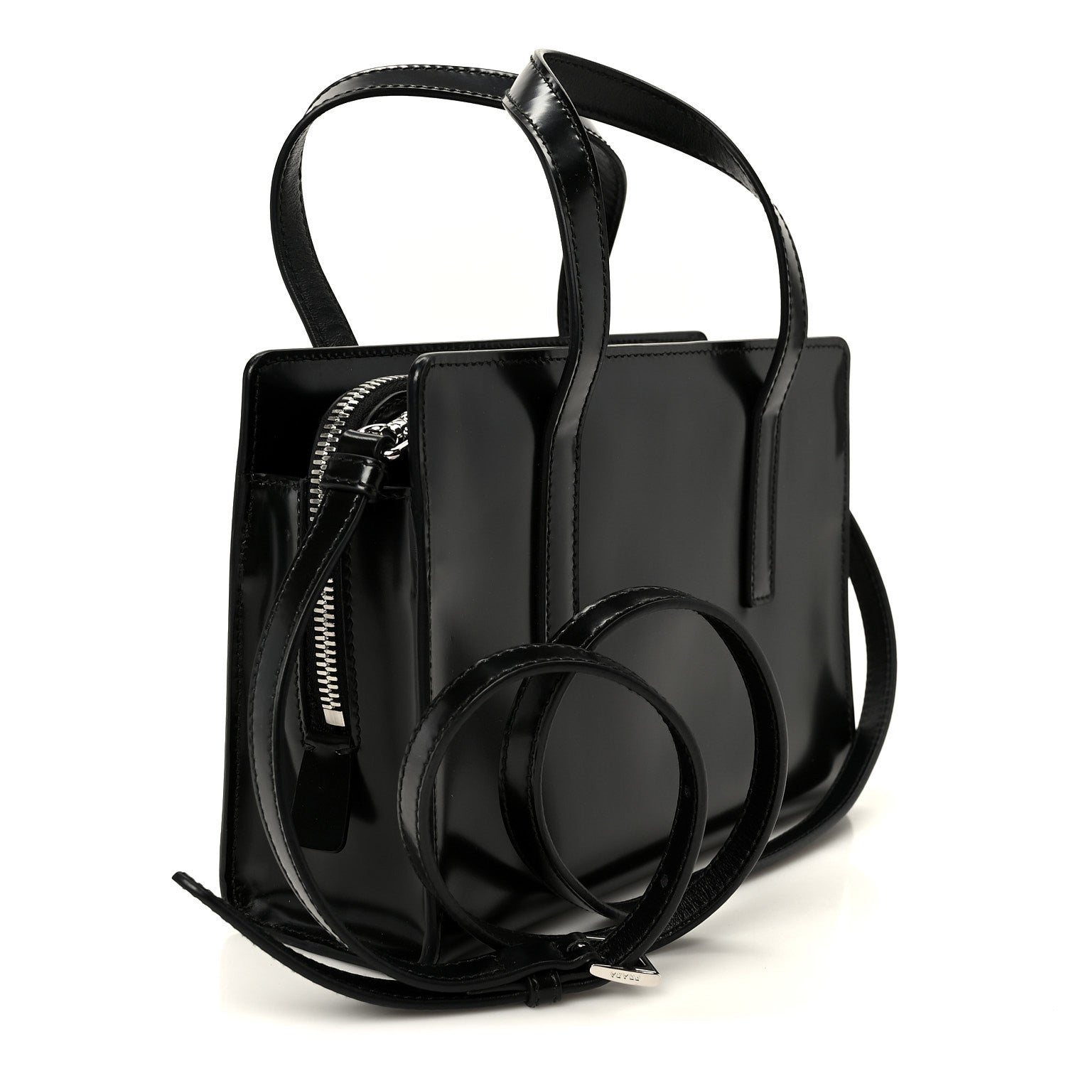 Prada Spazzolato Mini Re-Edition 1995 Double Handle Handbag Black Prada Spazzolato Mini Re-Edition 1995 Double Handle Handbag Black