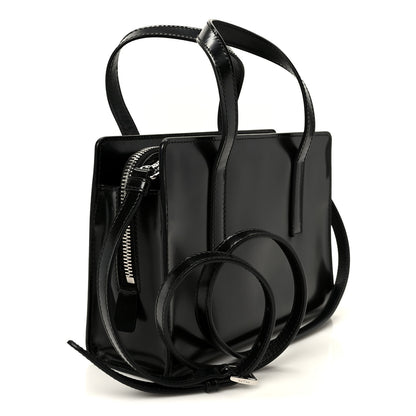 Prada Spazzolato Mini Re-Edition 1995 Double Handle Handbag Black 3 of 9