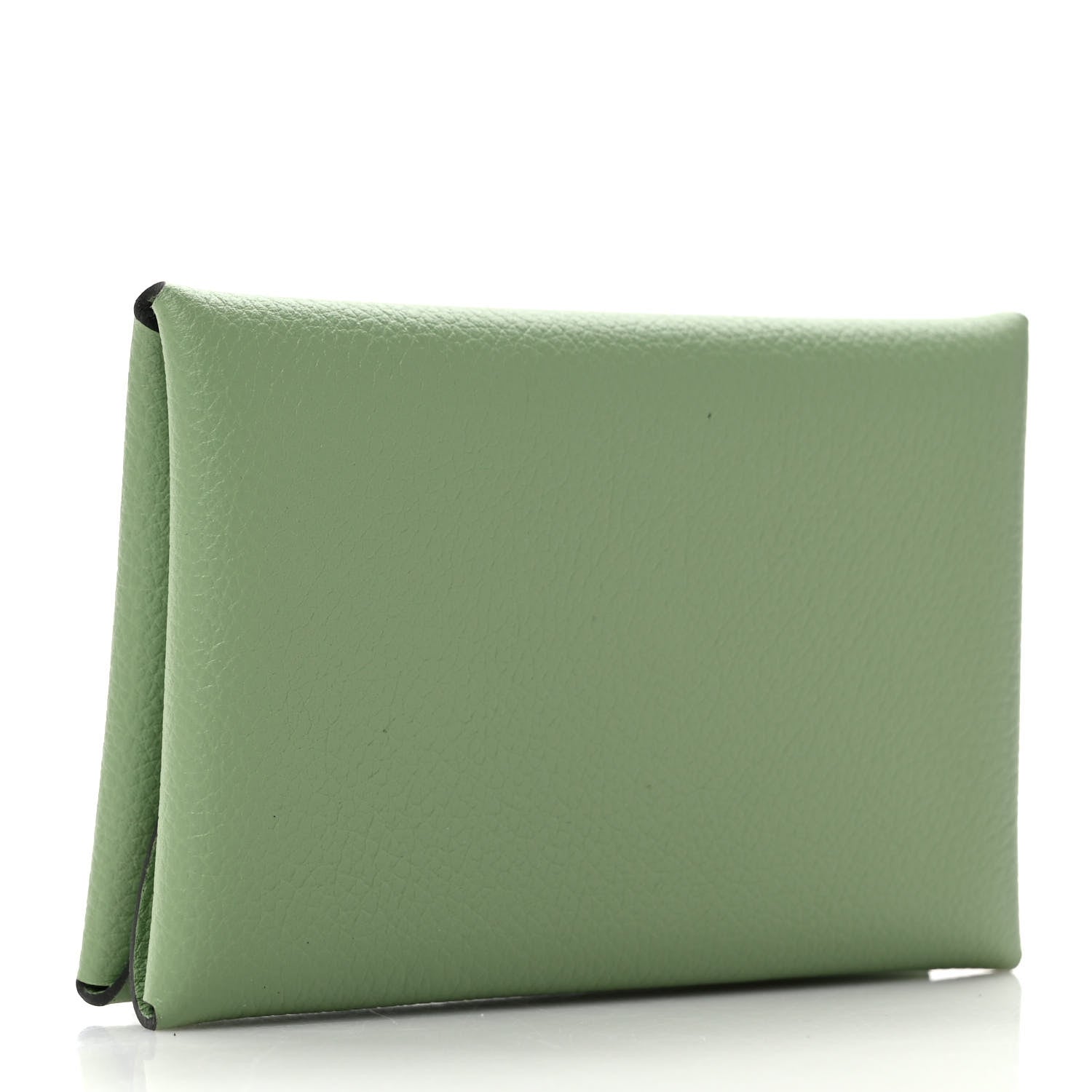 Hermes Chevre Mysore Calvi Duo Card Case Vert Criquet 3 of 7