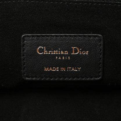 Christian Dior Calfskin Embossed Logo Zip Clutch Black 7 of 9