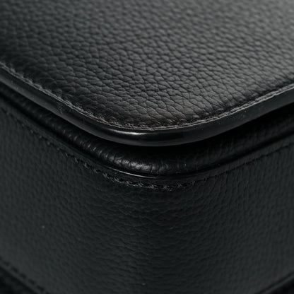 MCM Visetos Calfskin Spot Park Avenue Medium Shoulder Bag Dark Grey Black 11 of 13