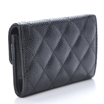 Chanel Caviar Quilted Flap Card Holder Wallet Black 3 of 13