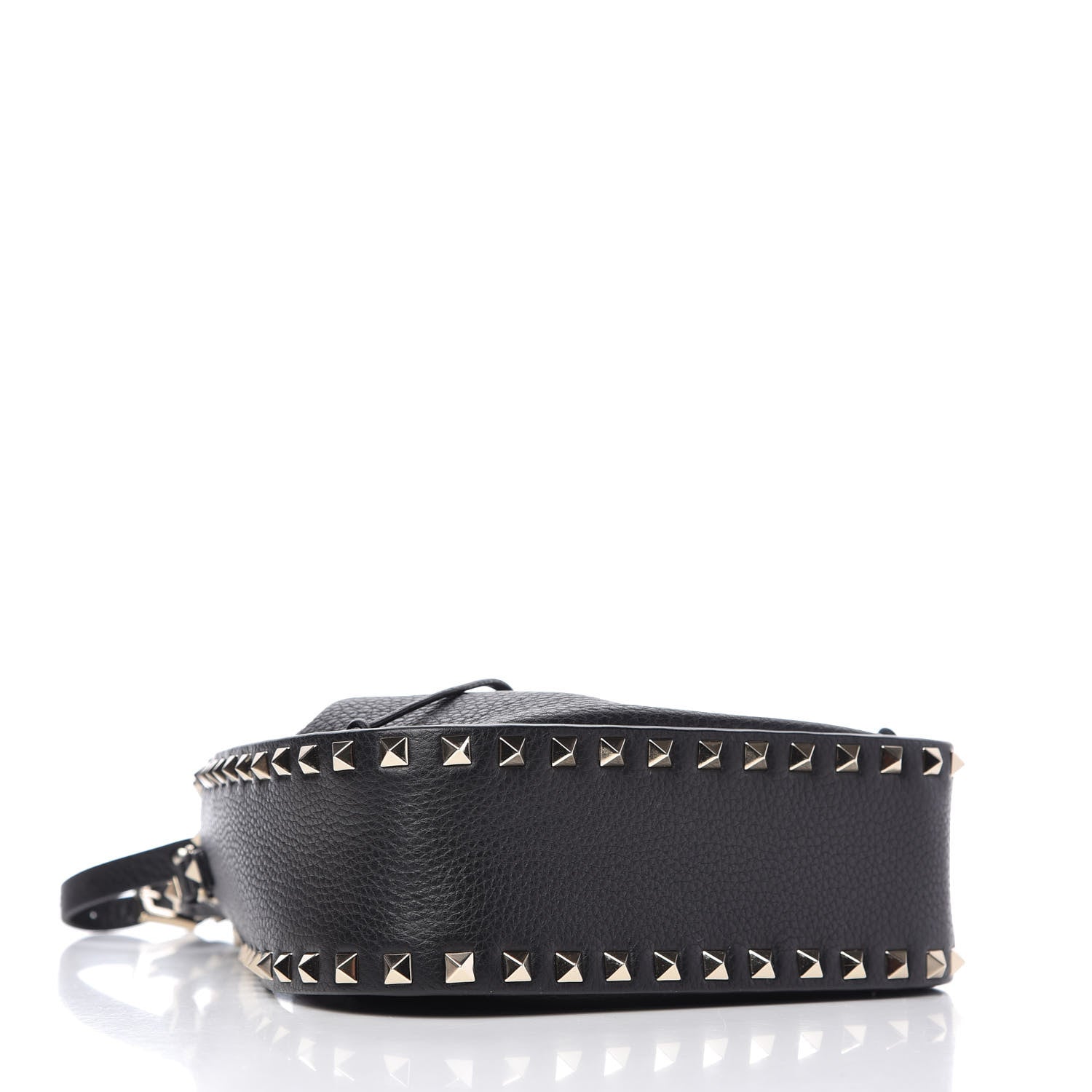 Valentino Garavani Grained Calfskin Rockstud Bucket Bag Black 4 of 10