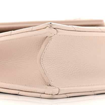 Saint Laurent Grain De Poudre Matelasse Chevron Monogram Envelope Chain Wallet Washed Pale Pink 9 of 10