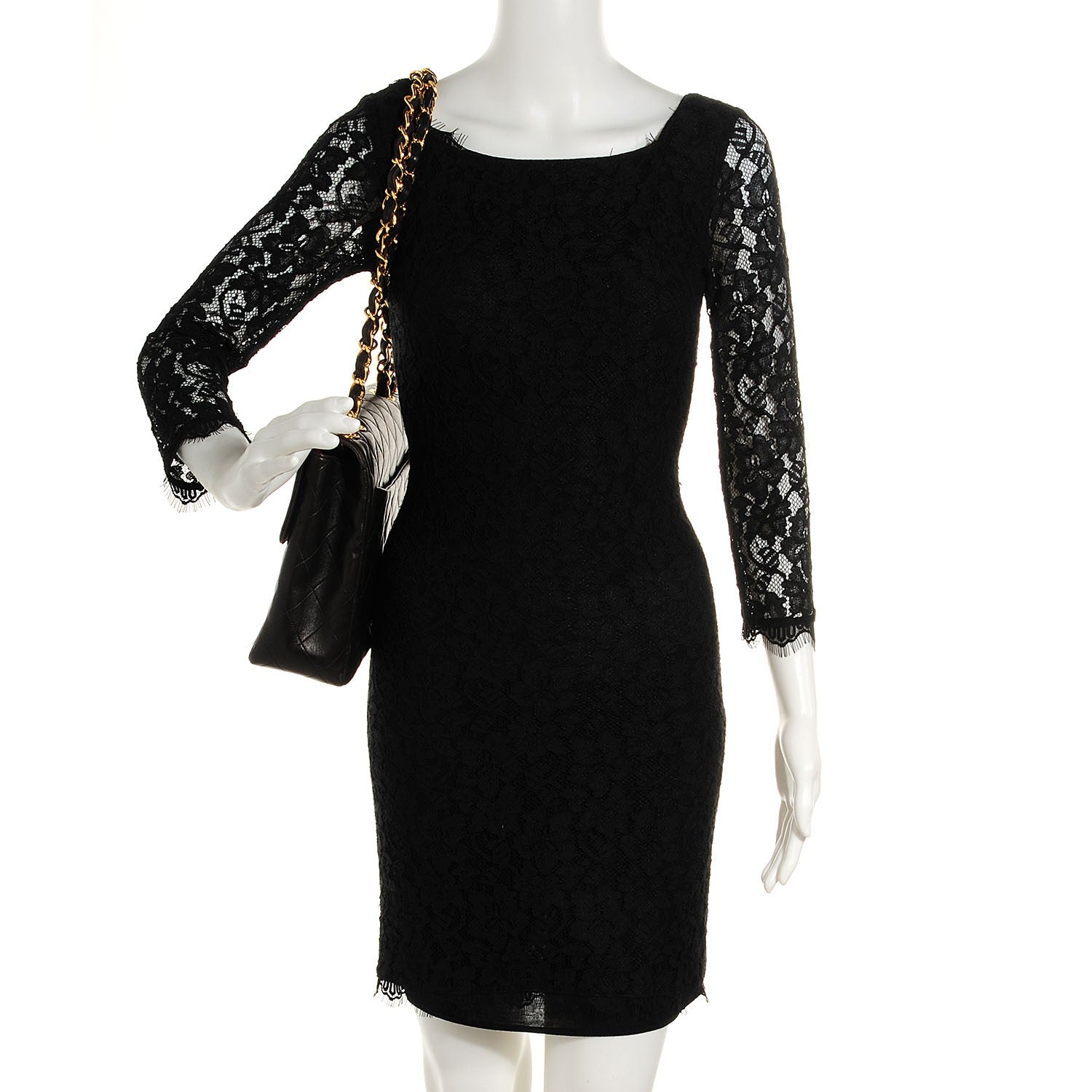 Chanel Lambskin Quilted Jumbo Flap Black 2 of 8