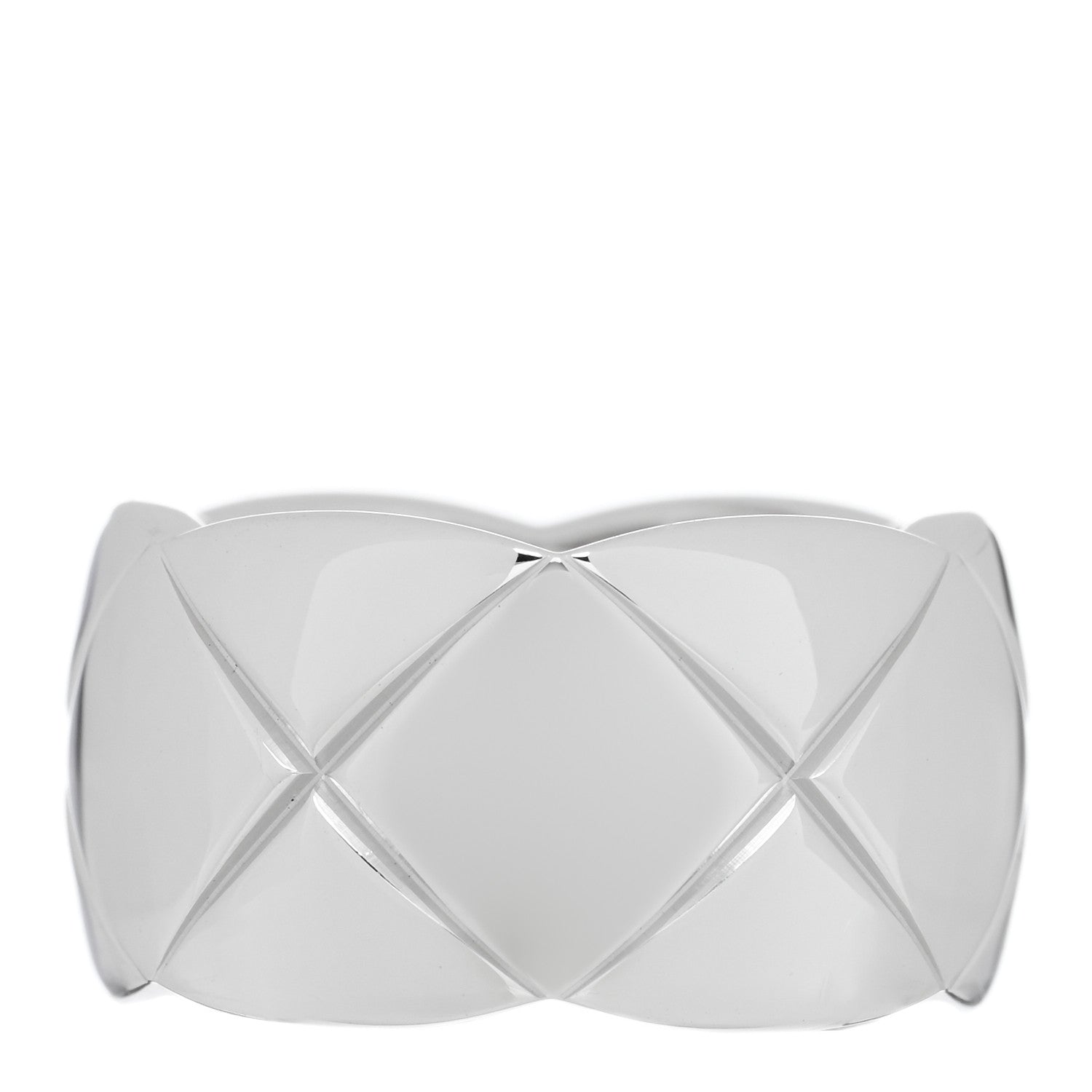 Chanel 18K White Gold Large Coco Crush Ring 48 4.5 1 of 4