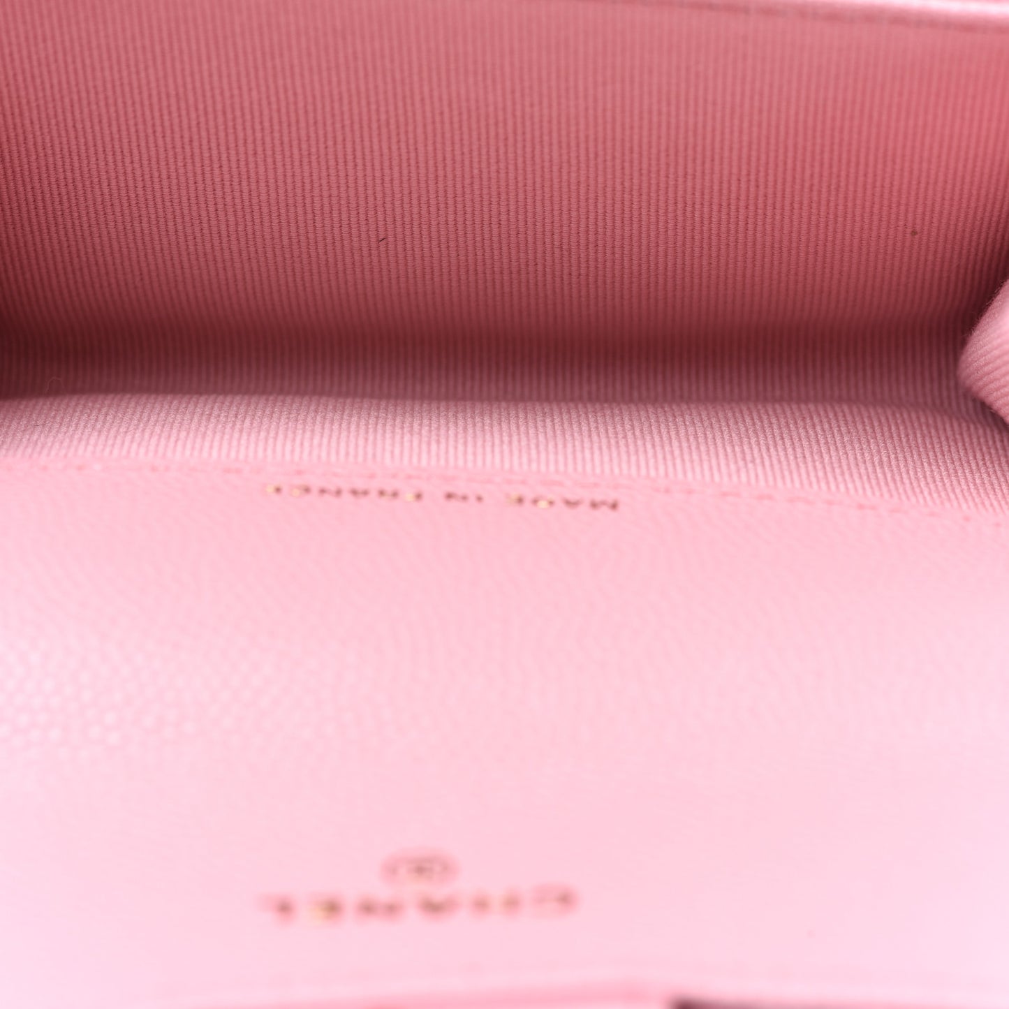 Caviar Quilted Flap Card Holder Wallet Light Pink