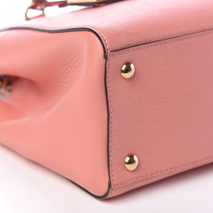 Fendi Vitello Elite Petite 2Jours Tote Pesca 9 of 17