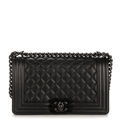 Chanel Caviar Quilted Medium Boy Flap So Black 1 of 6