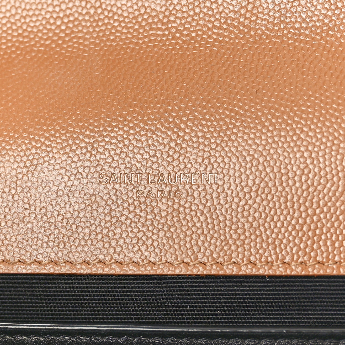 Grain De Poudre Textured Mixed Matelasse Medium Triquilt Monogram Satchel Dark Cork