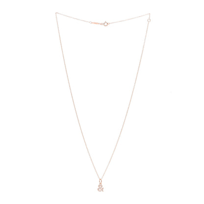 Tiffany 18K Rose Gold Diamond Medium Ampersand Pendant Necklace 3 of 7