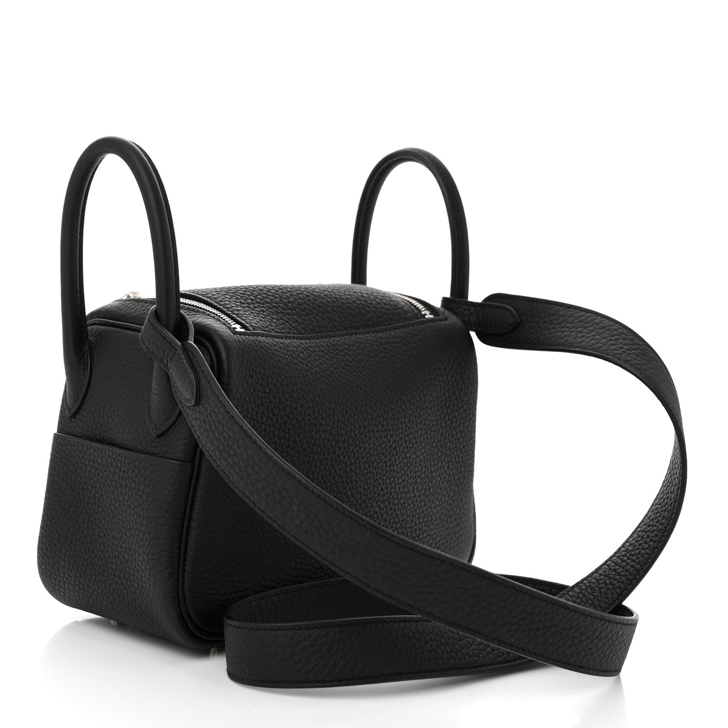 Hermes Taurillon Clemence Mini Lindy 20 Black 3 of 10