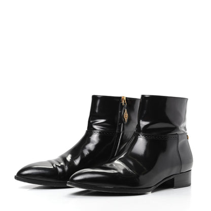 Chanel Patent Short Ankle Boots 38.5 Black 3 of 12