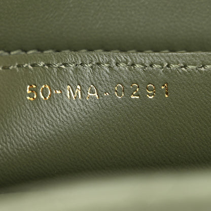 Christian Dior Calfskin Macrocannage Medium Caro Bag Cedar Green 7 of 10