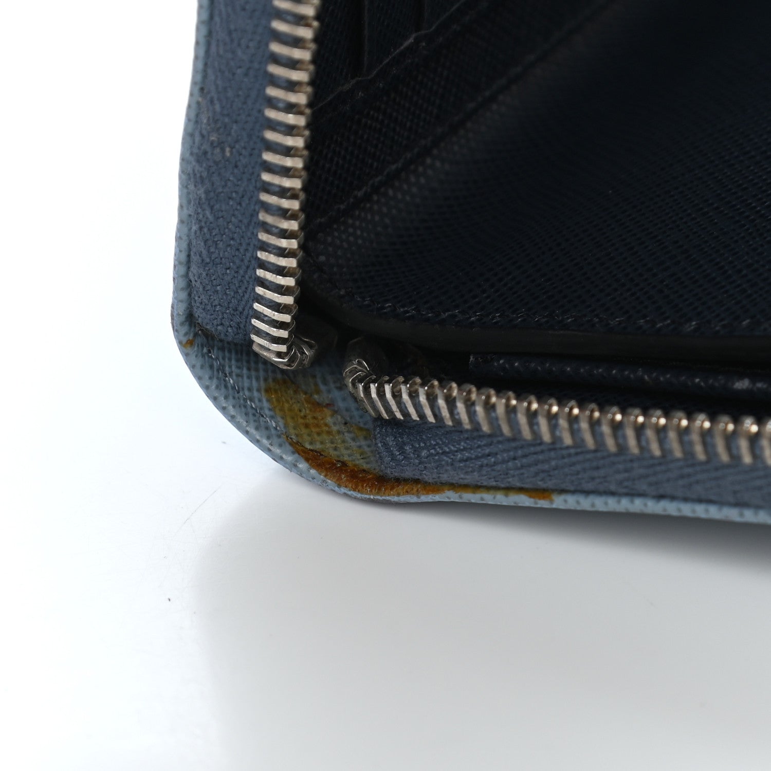 Prada Saffiano Zip Around Document Wallet Lago 12 of 13