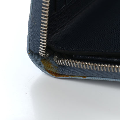 Prada Saffiano Zip Around Document Wallet Lago 12 of 13