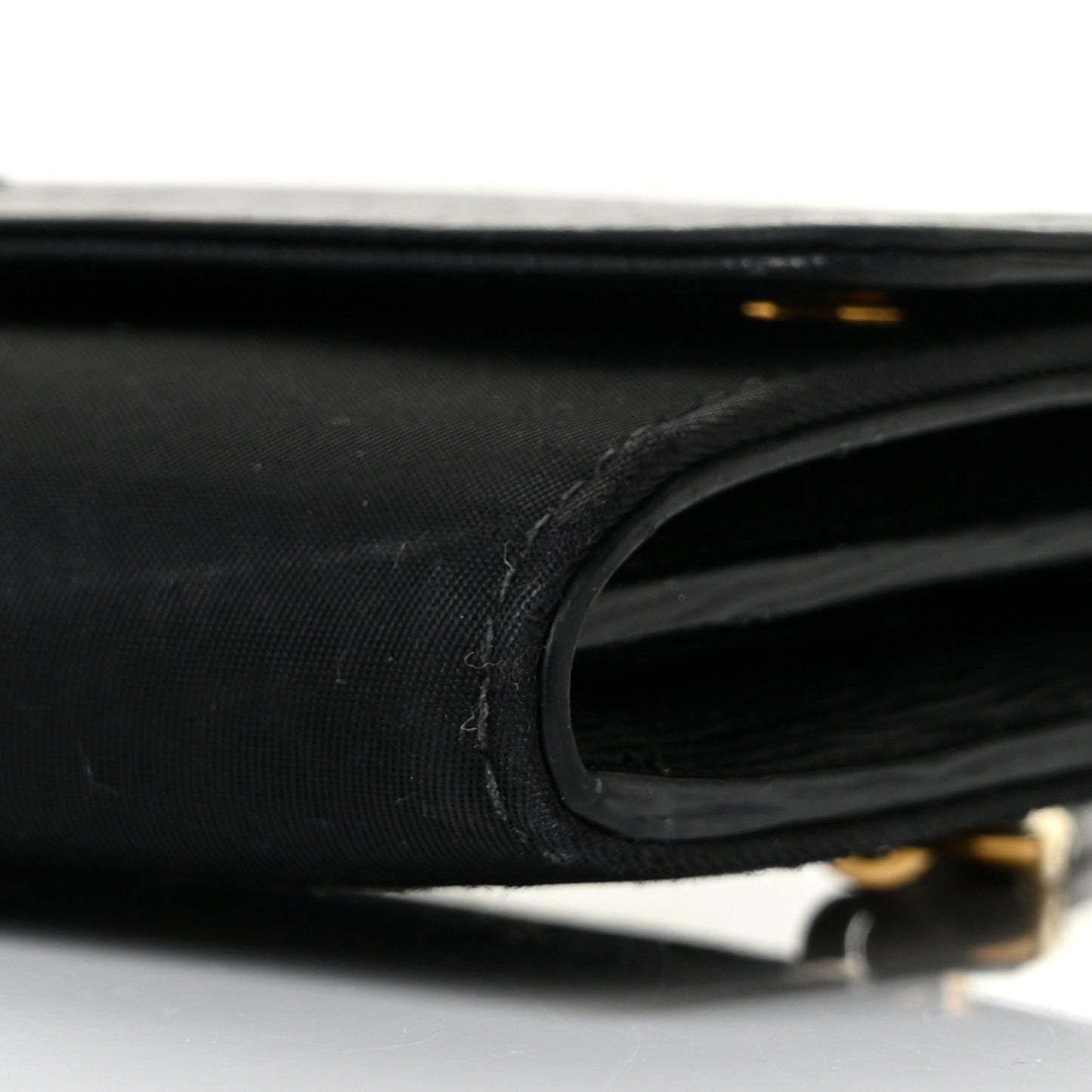 Tessuto Nylon Vitello Move Triangle Logo Continental Flap Wallet Black
