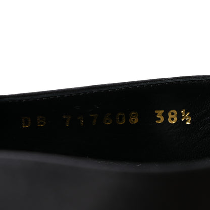 Saint Laurent Crepe Satin Crystal Buckle Claude 110 Slingback Pumps 38.5 Black 9 of 12