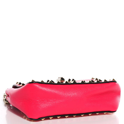 Valentino Garavani Vitello Small Rockstud Chain Strap Shoulder Bag Raspberry 4 of 7