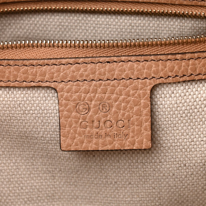 Gucci Dollar Calfskin Large Soho Top Handle Satchel Camelia 6 of 10