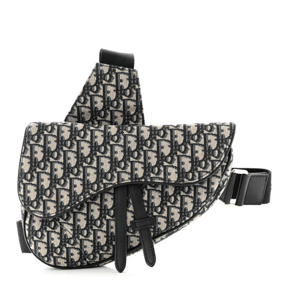 Christian Dior Oblique Mens Saddle Bag Black 1 of 10