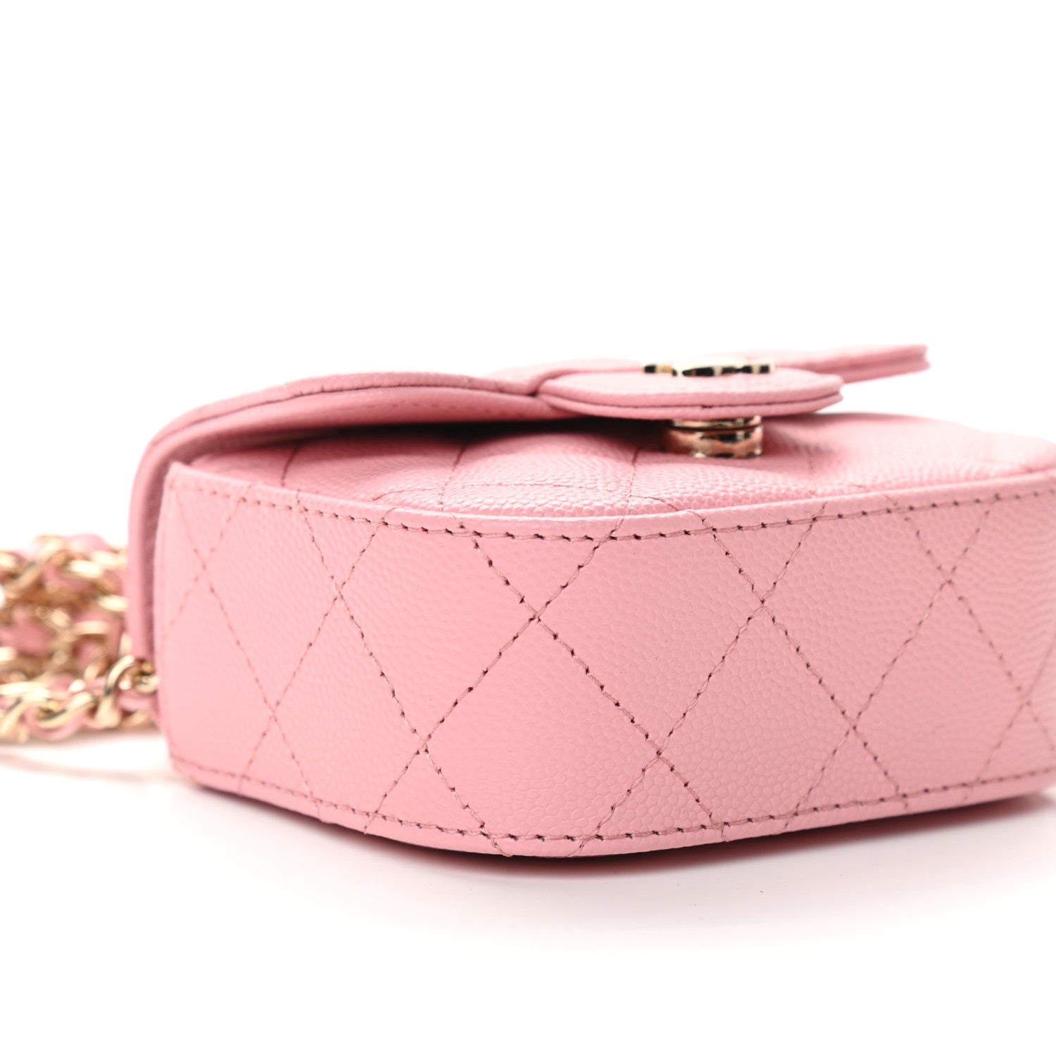 Chanel Caviar Quilted Mini Clutch With Chain Pink 9 of 10