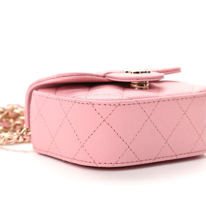 Chanel Caviar Quilted Mini Clutch With Chain Pink 9 of 10