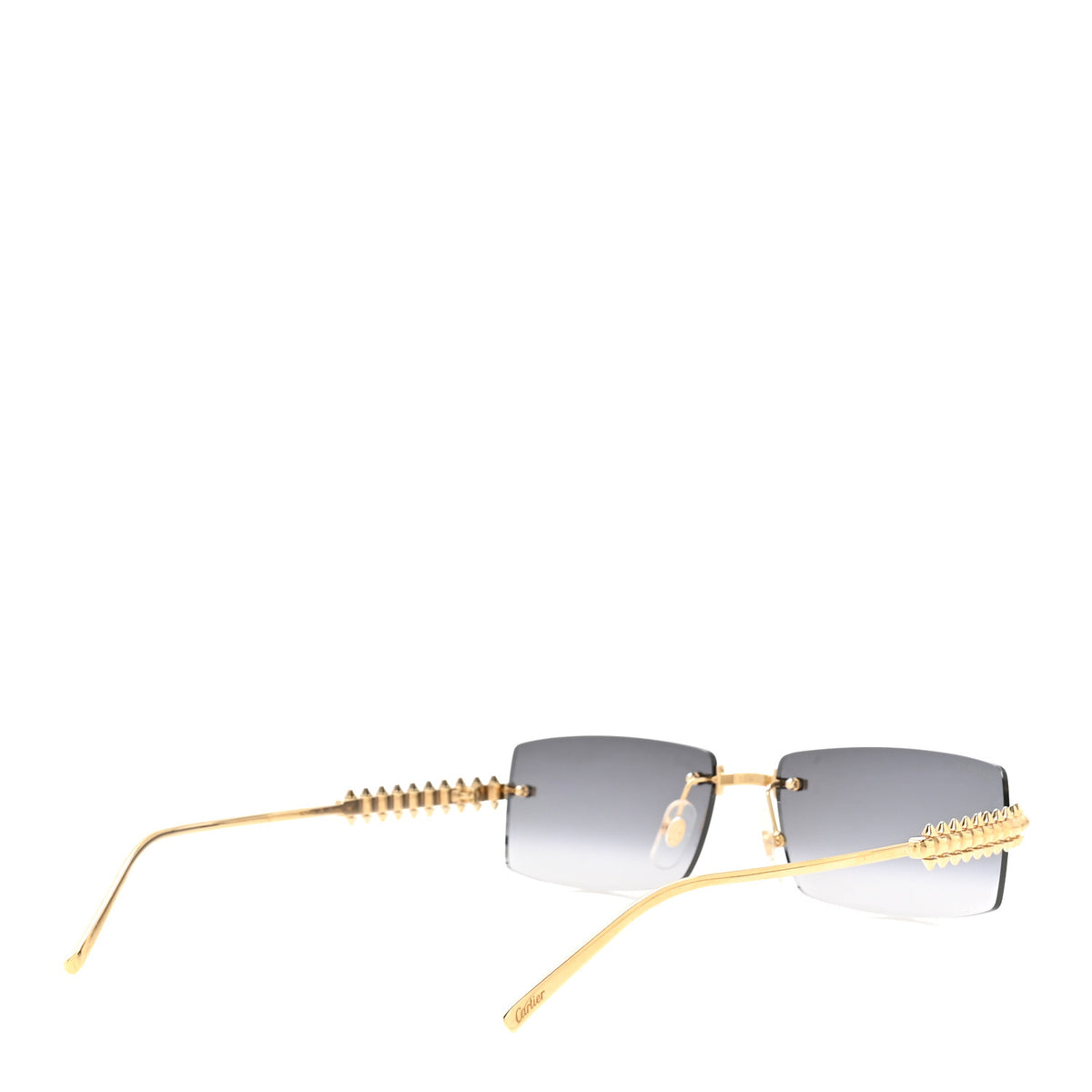 Clash De Cartier Rectangular Sunglasses CT0604S Smoke Gold