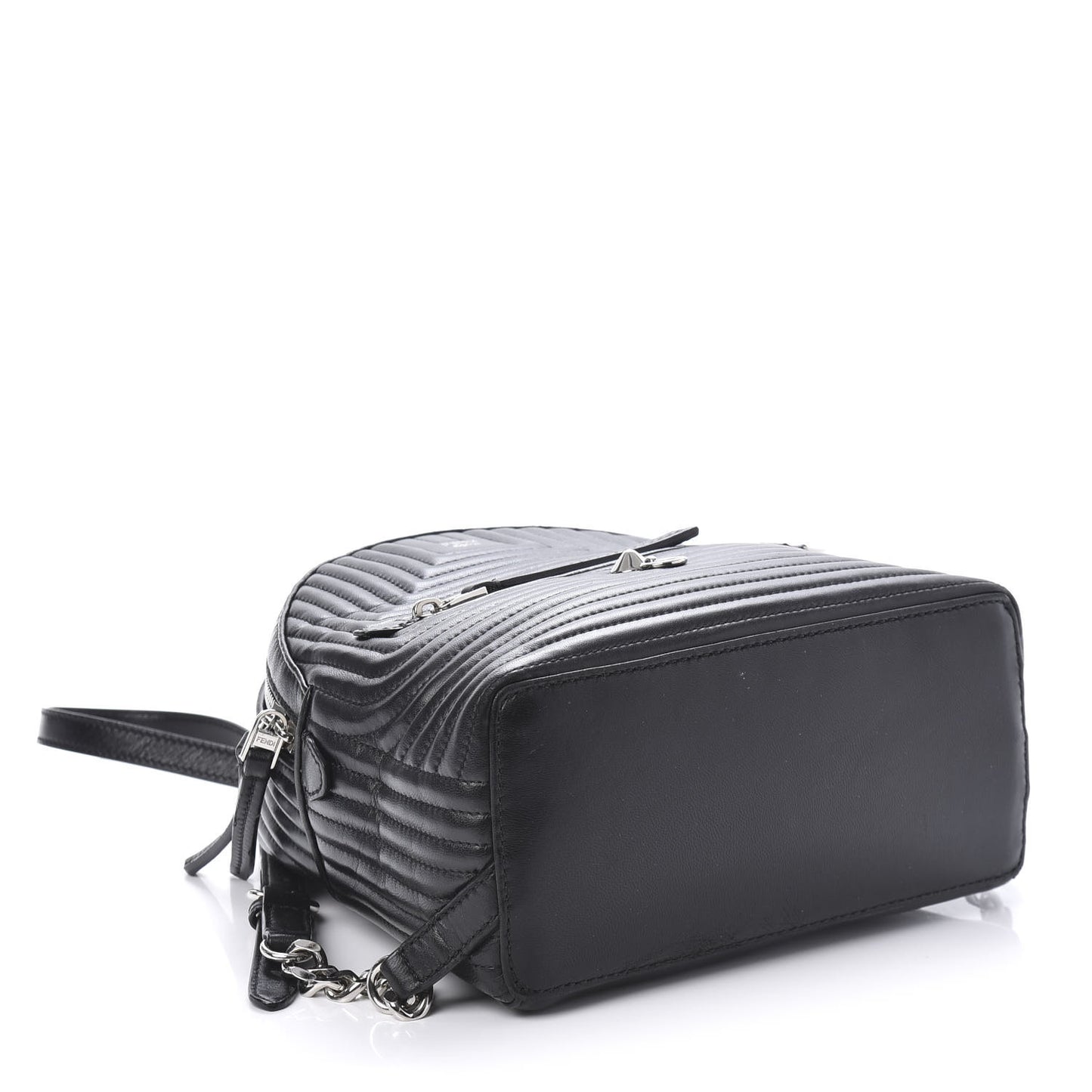 Shiny Nappa Trapuntata Mini Backpack Black