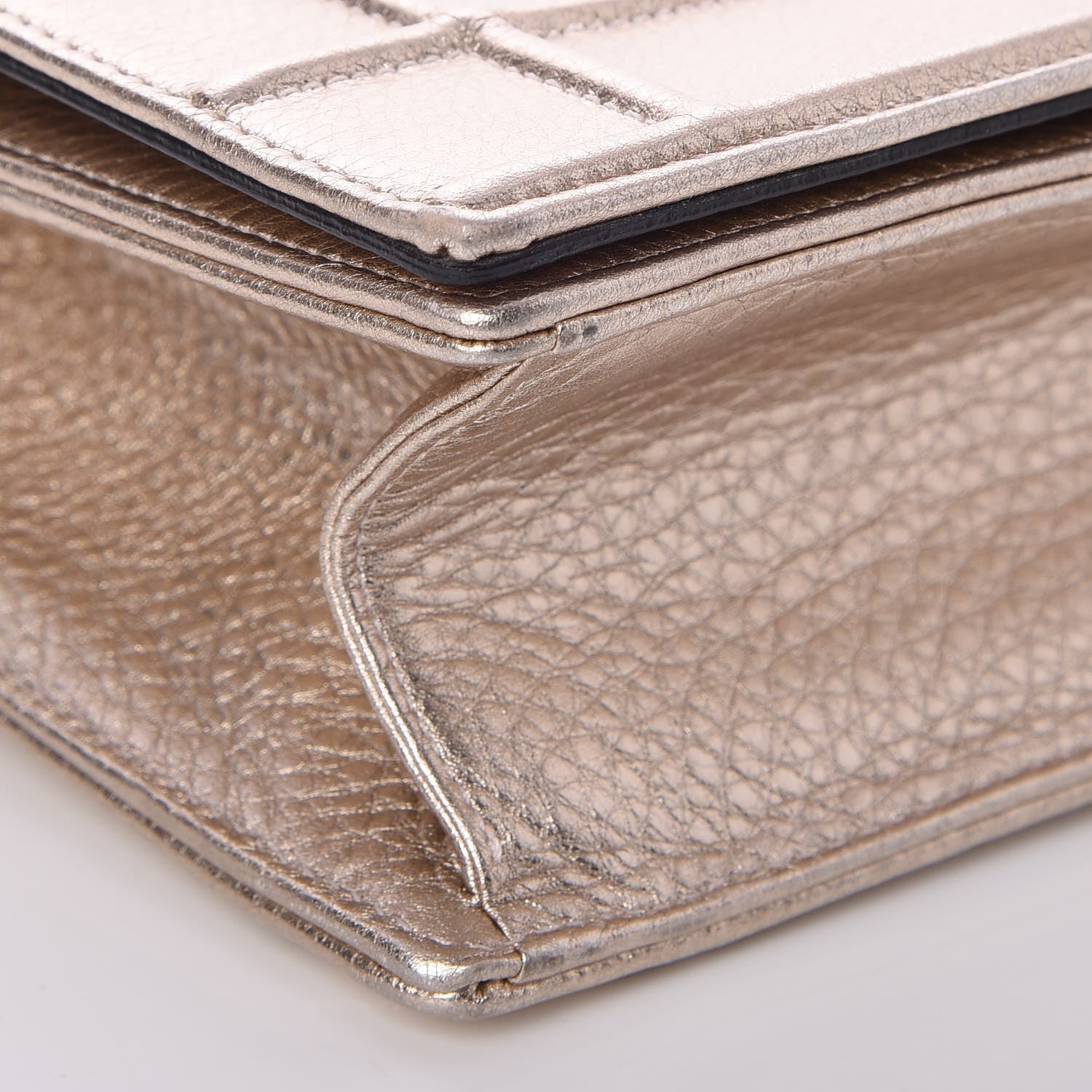 Christian Dior Metallic Grained Calfskin Small Diorama Flap Bag Copper 10 of 12