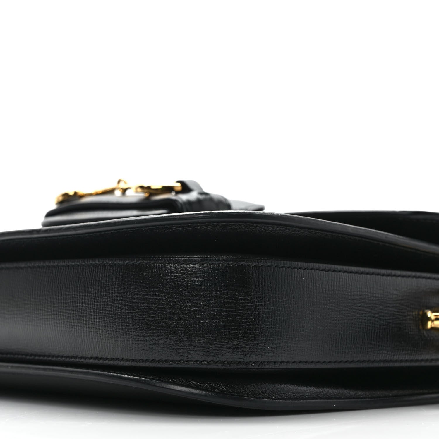 Gucci Azalea Calfskin Horsebit 1955 Shoulder Bag Black 9 of 9