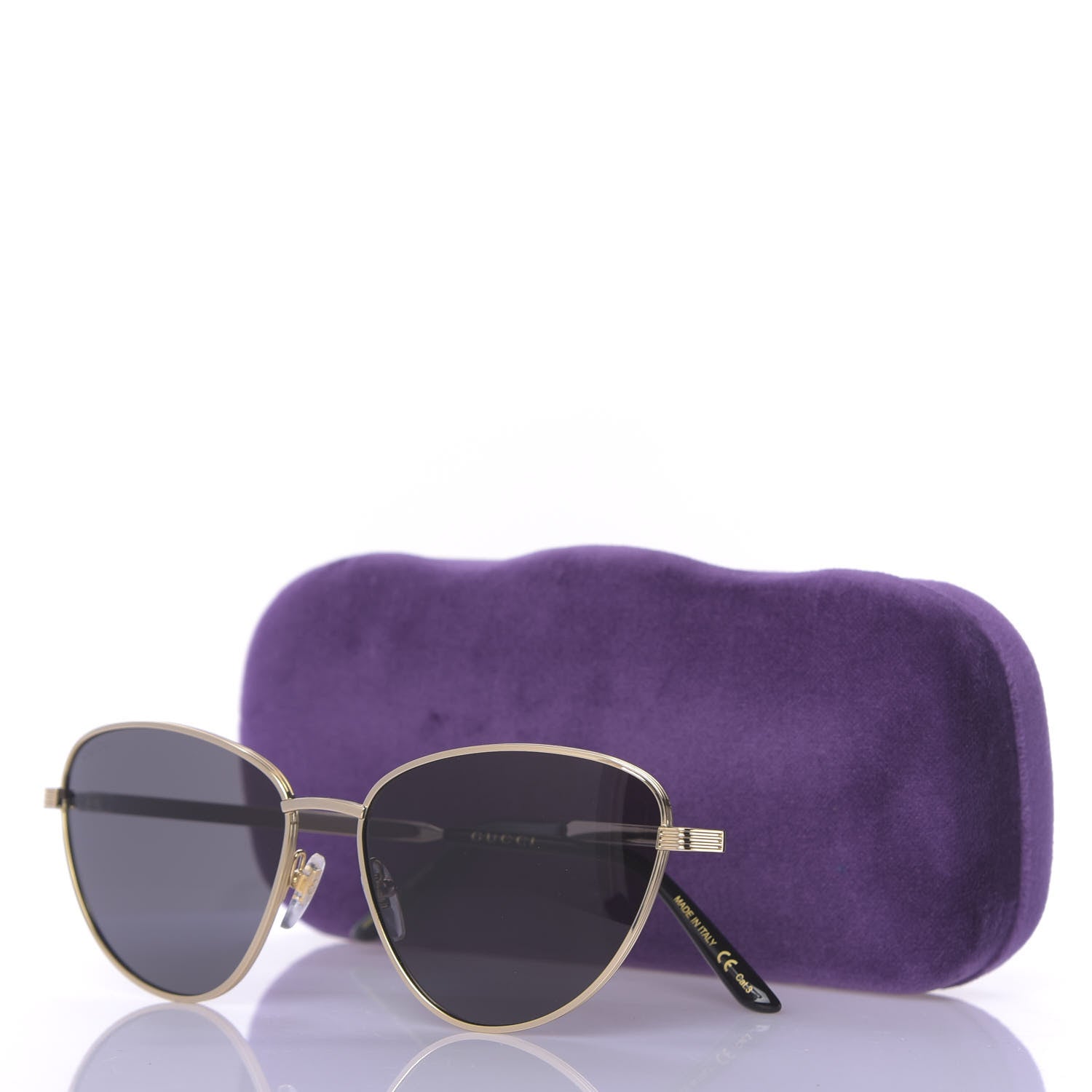 Gucci Cat Eye Sunglasses GG0803S Gold 7 of 7