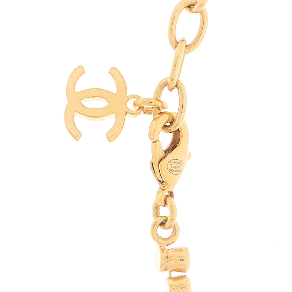 Chanel Metal Crystal CC Marquise Choker Gold 4 of 5