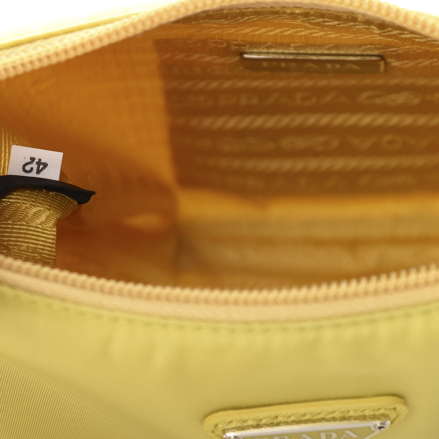 Prada Tessuto Nylon Saffiano Mini Re-Edition 2000 Bag Ananas 10 of 11