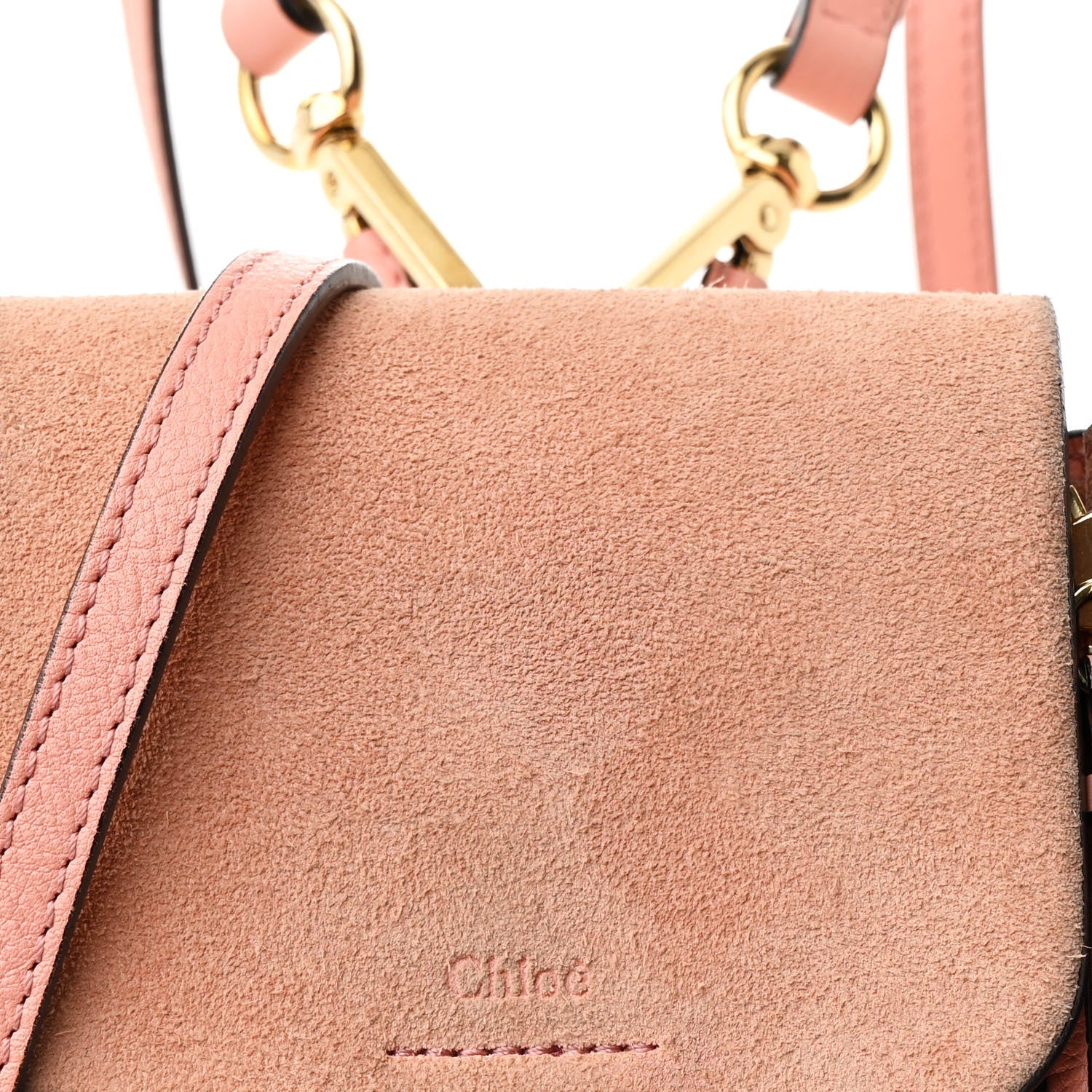 Chloe Suede Calfskin Mini Faye Backpack Washed Pink 8 of 12