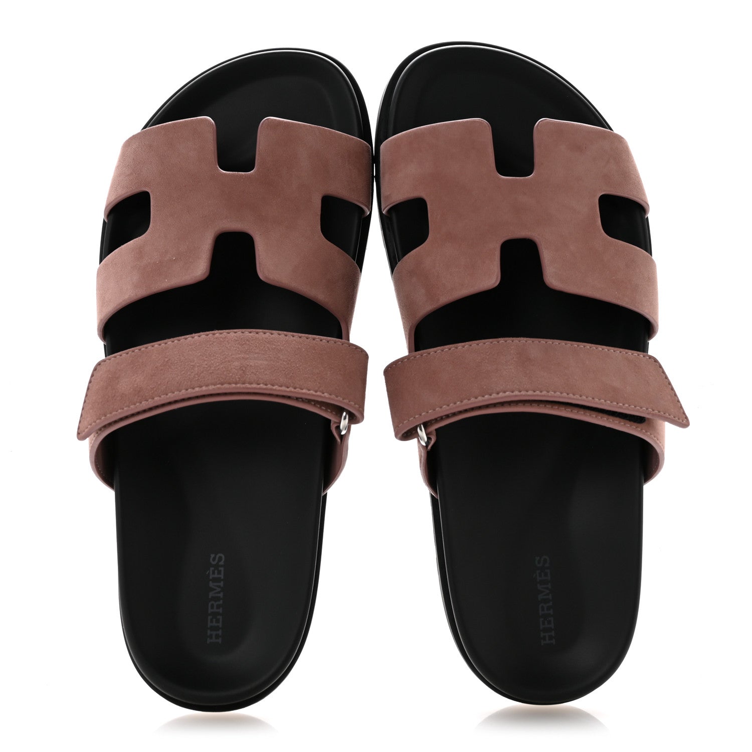 Hermes Suede Goatskin Womens Chypre Sandals 40.5 Rose Antique 2 of 10