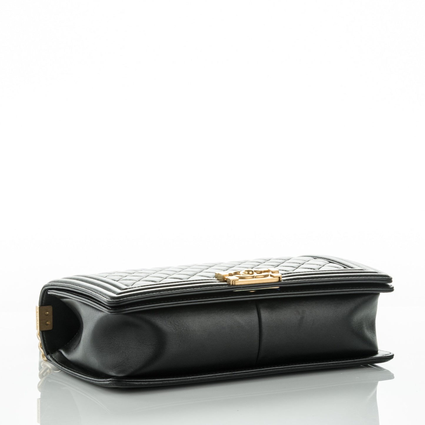 Lambskin Quilted New Medium Boy Flap Black