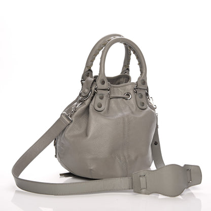 Balenciaga Matte Goatskin Rubber Covered Classic Hardware Mini Pompon Gris Glace 4 of 8