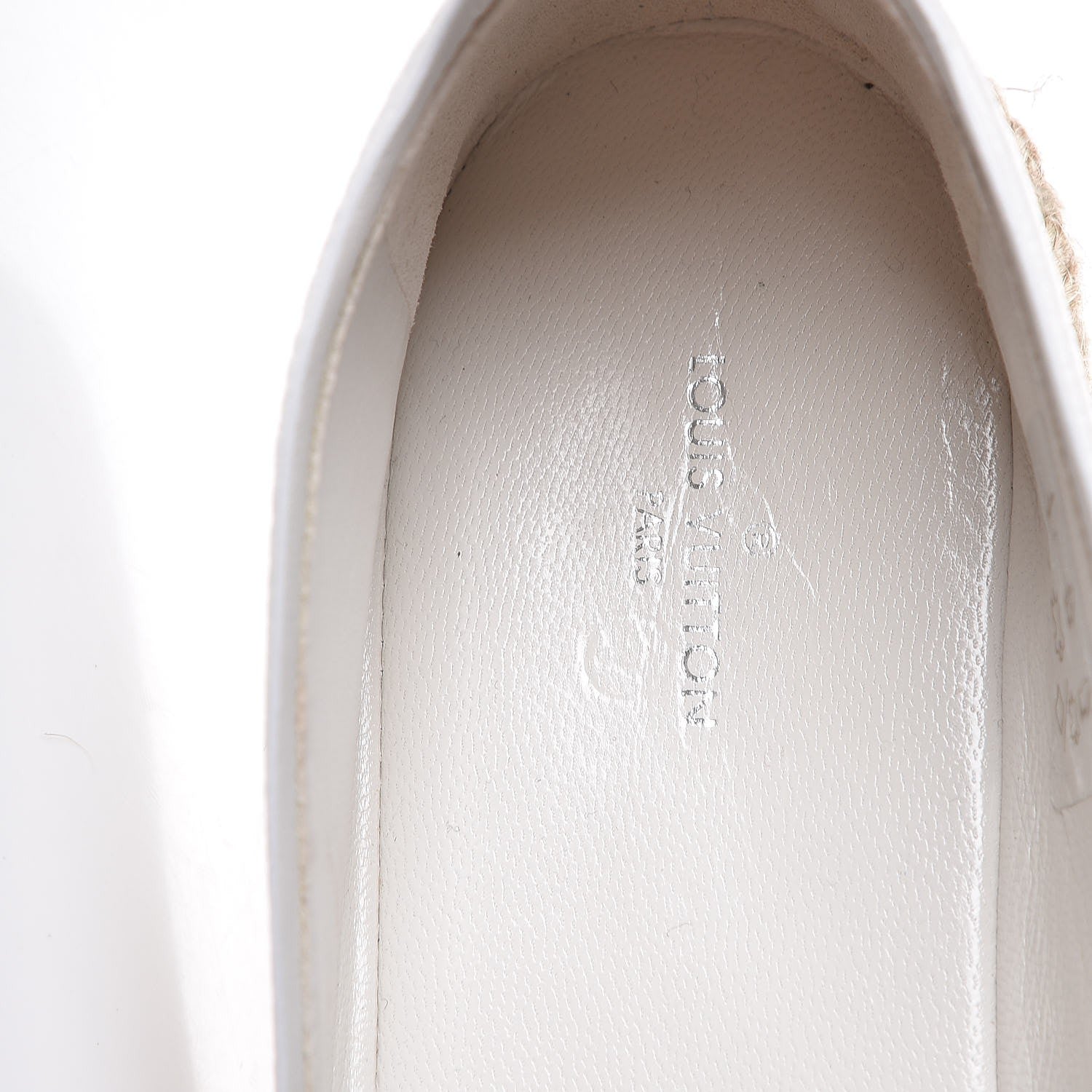 Louis Vuitton Calfskin Tropical Bloom Espadrille Flat 38 White 7 of 11