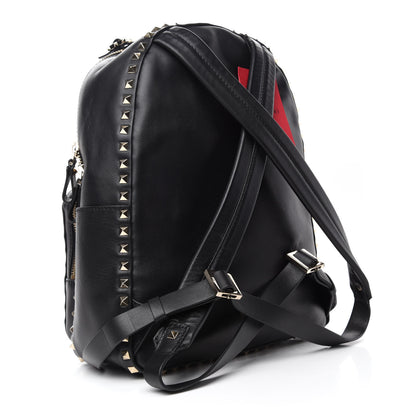 Valentino Garavani Vitello Medium Rockstud Backpack Black 3 of 10