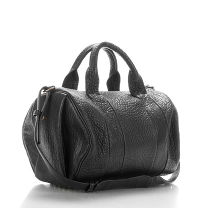 Alexander Wang Pebbled Lambskin Rocco Black Antique Brass Hardware 3 of 6