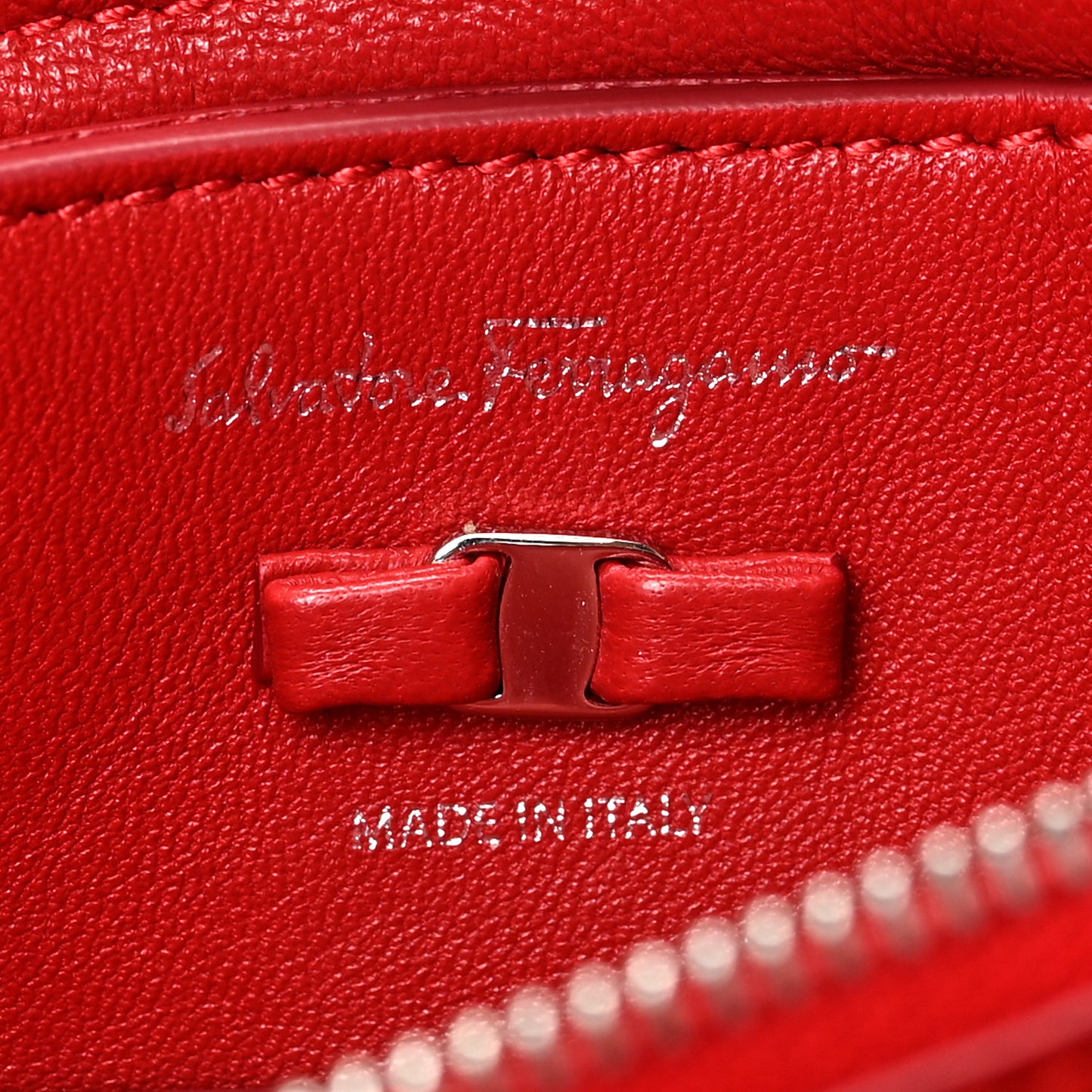 Calfskin Small Viva Bow Shoulder Bag Red