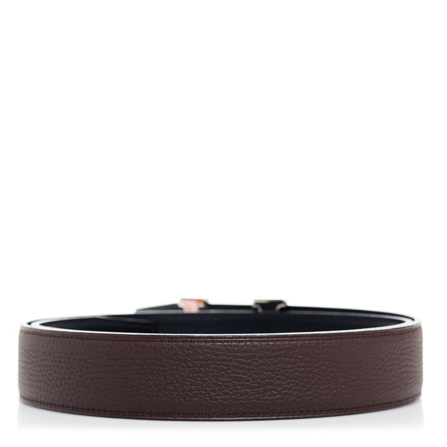 Hermes Box Togo 32mm H Belt 90 36 Black Chocolate 3 of 7