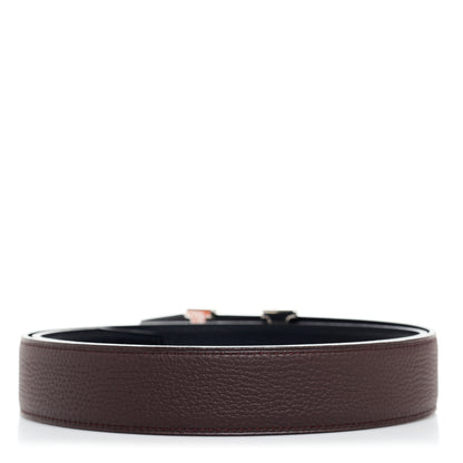 Hermes Box Togo 32mm H Belt 90 36 Black Chocolate 3 of 7