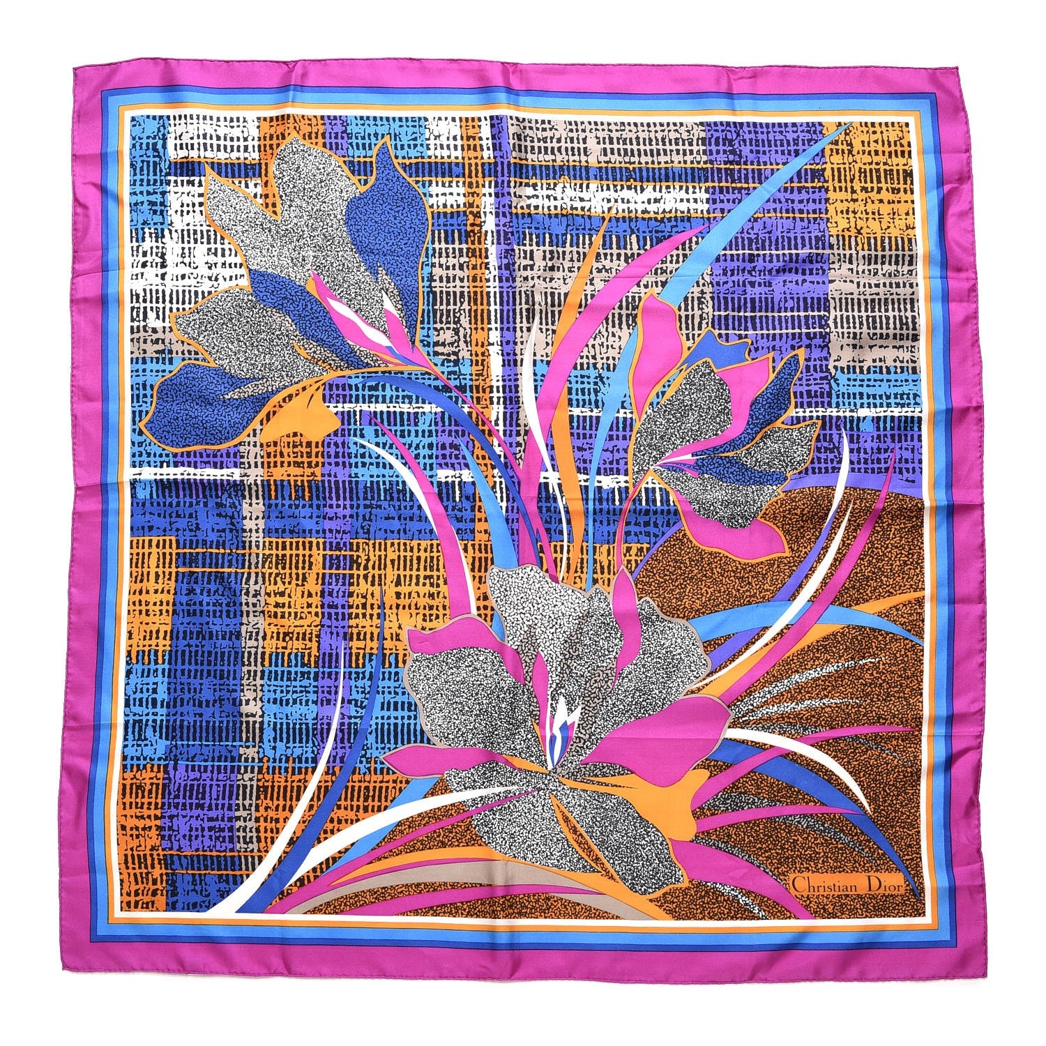 Christian Dior Silk Floral Scarf 1 of 5