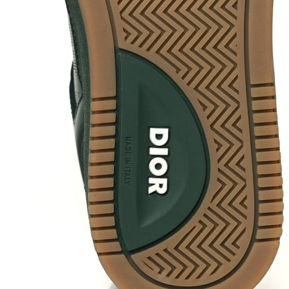 Christian Dior Smooth Calfskin Oblique Galaxy Mens B27 Low Top Sneakers 41 Green Beige 6 of 9
